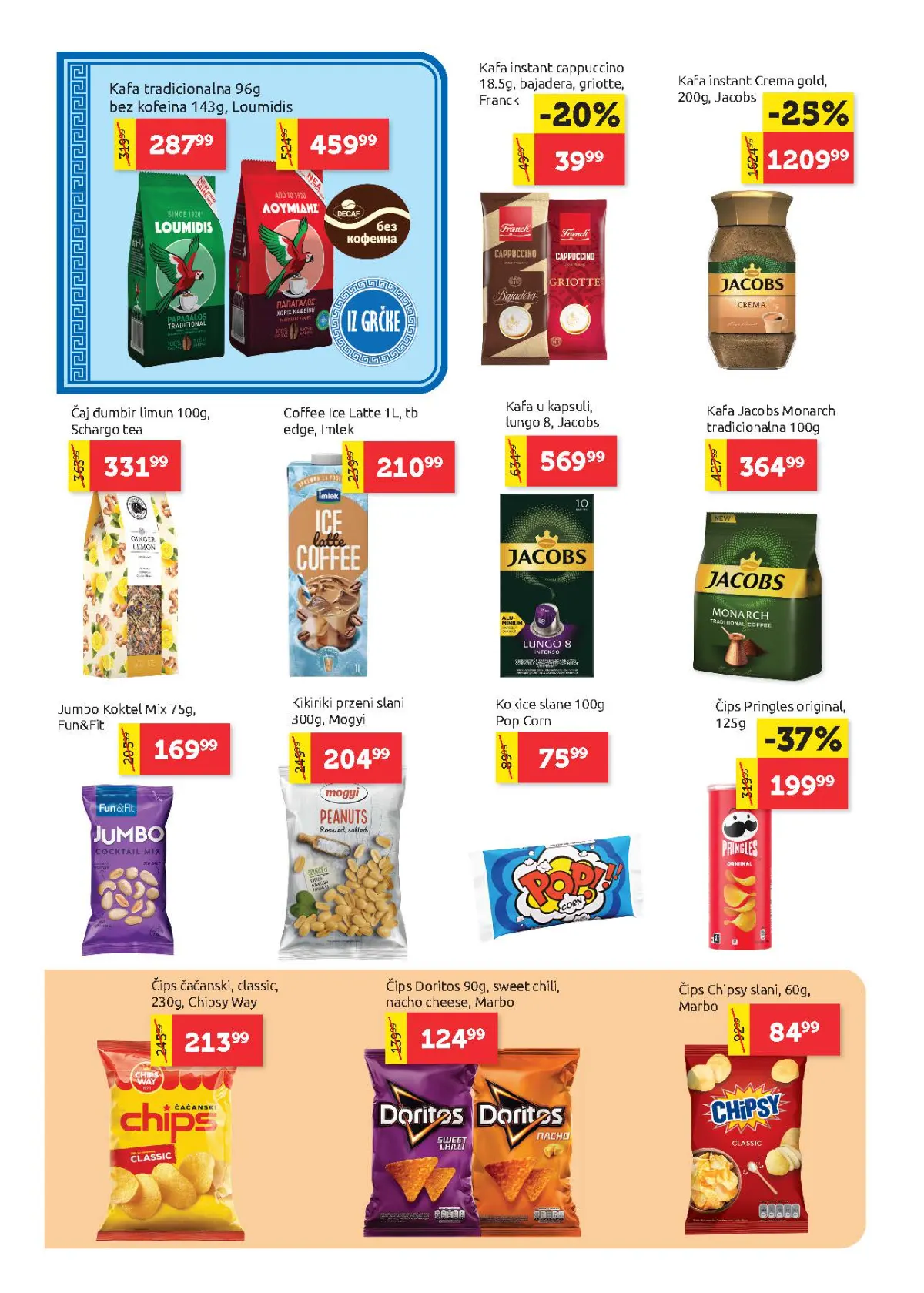 Super Vero katalog strana 14 – kafa, grickalice i čips
