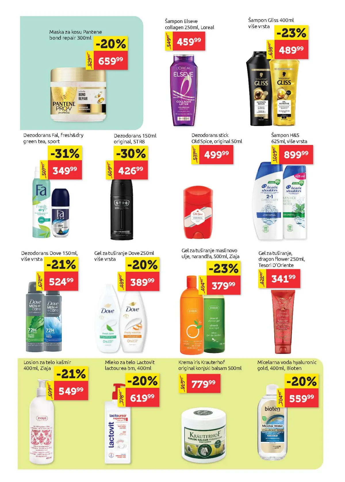 Super Vero katalog strana 20 – šamponi, dezodoransi i kozmetika