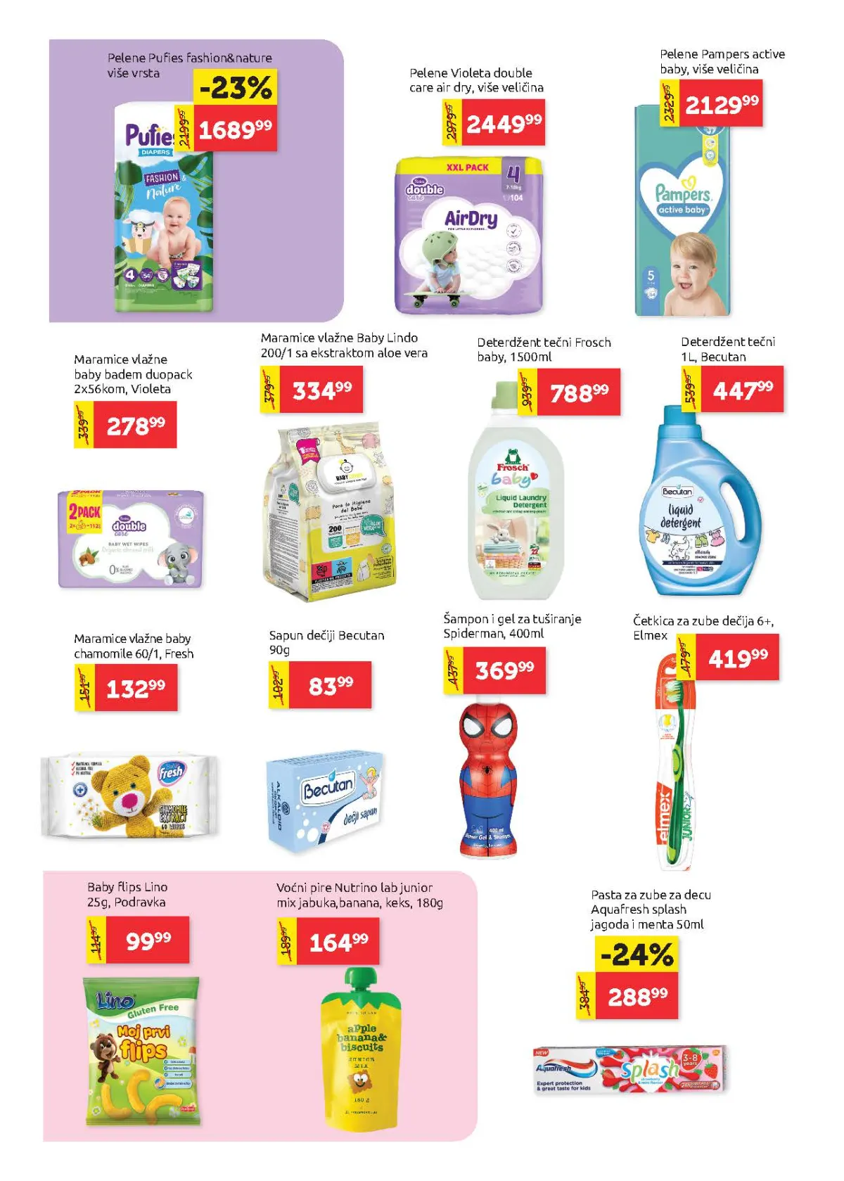 Super Vero katalog strana 22 – proizvodi za bebe i decu