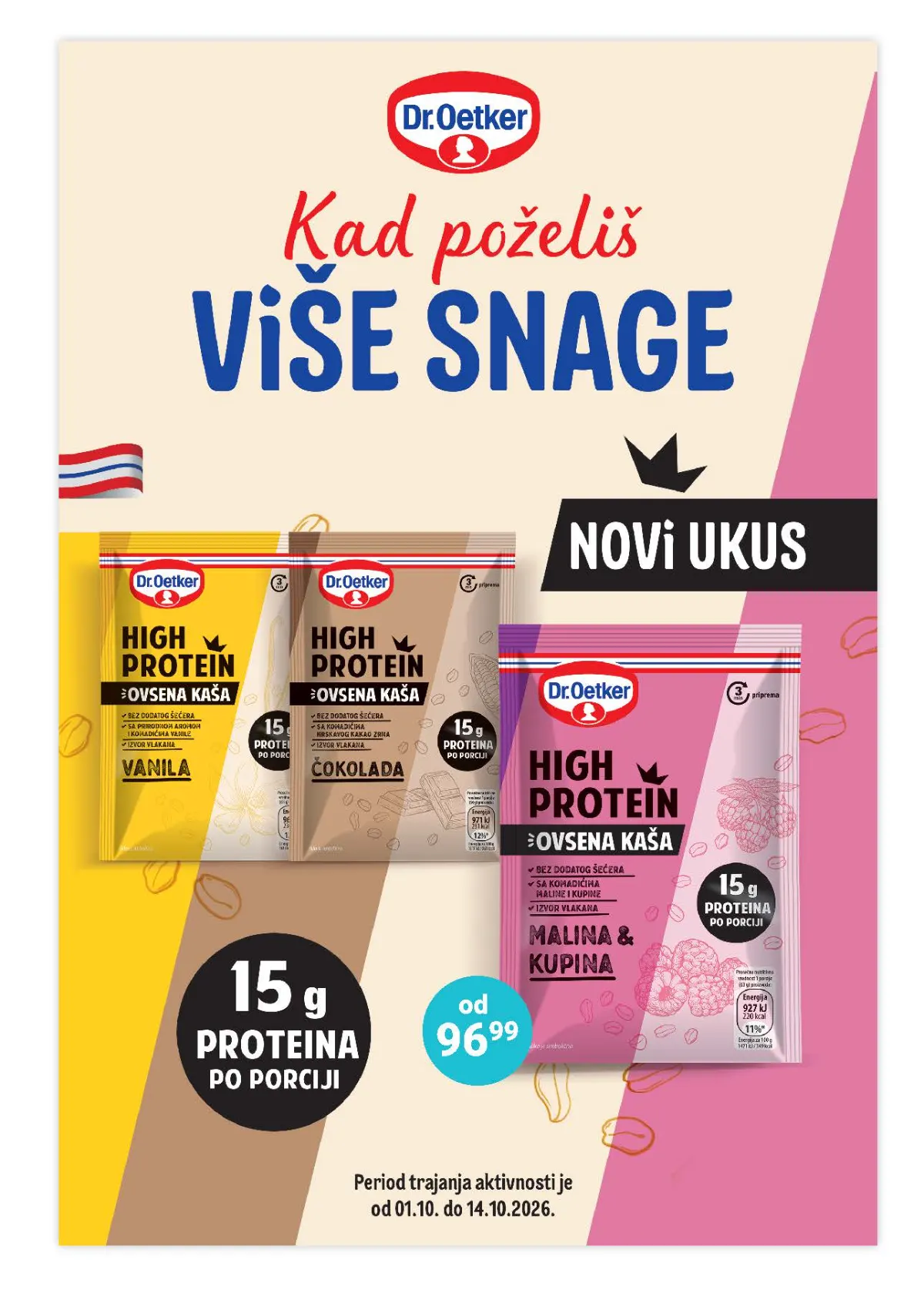 Super Vero katalog strana 27 – Dr. Oetker High Protein ovsene kaše