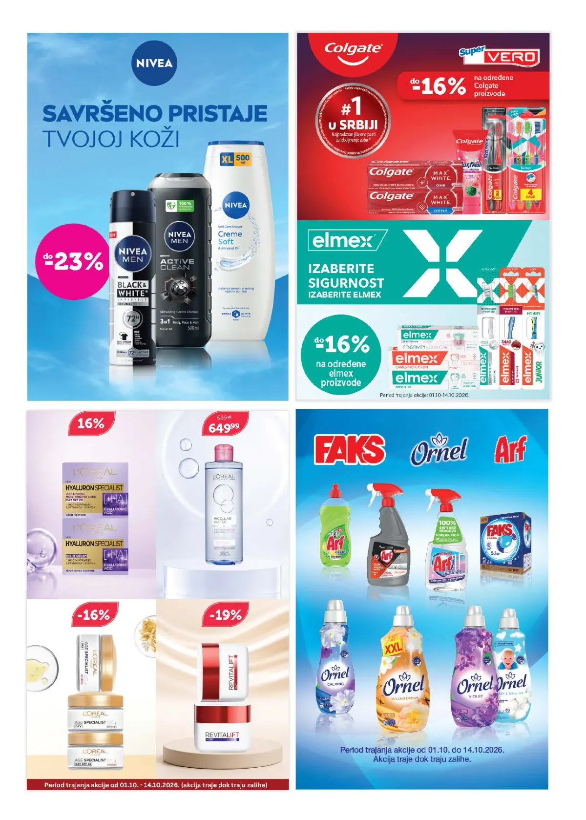 Super Vero katalog strana 28 – Nivea, Colgate, Elmex, Faks, Ornel i Arf akcije