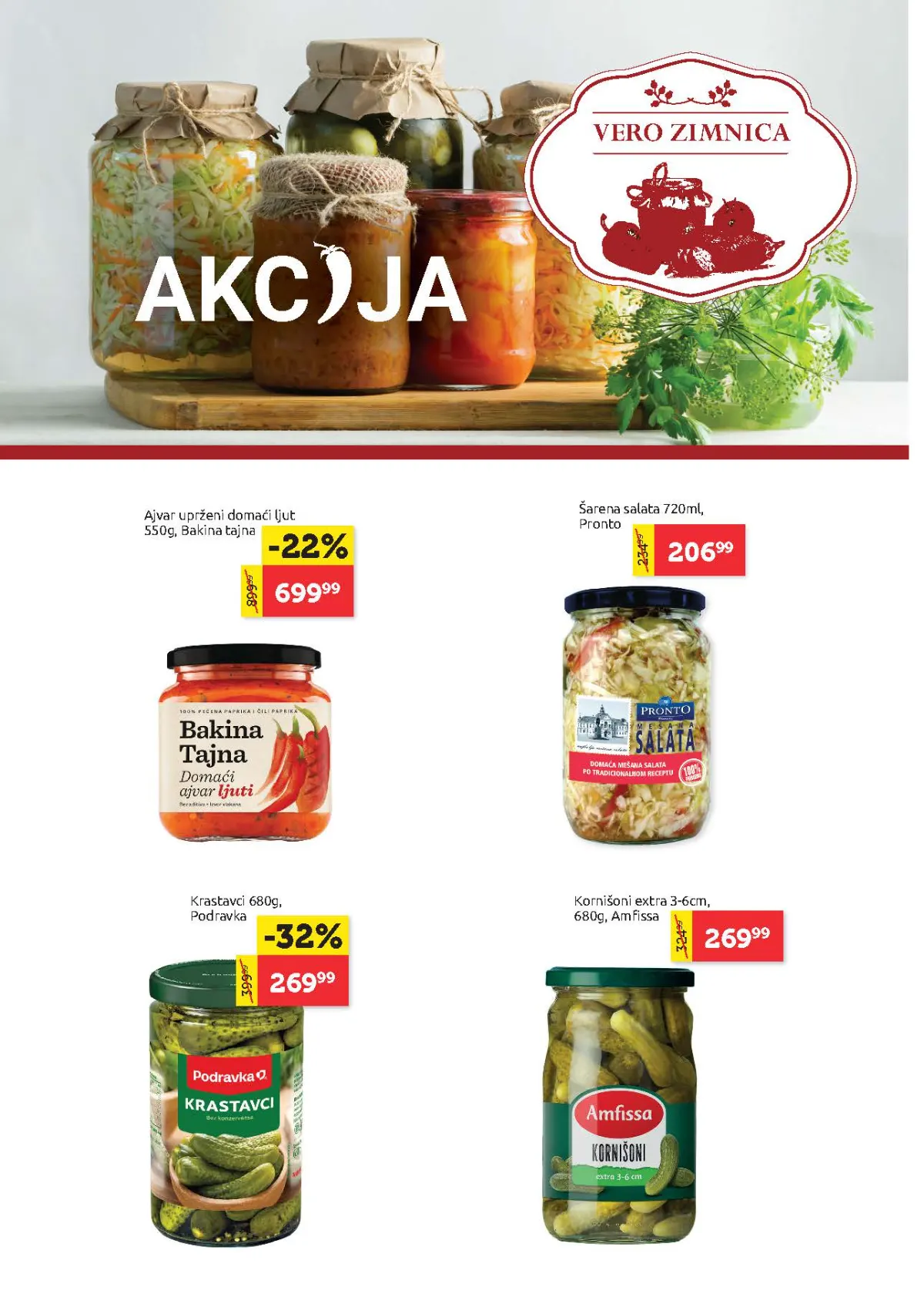 Super Vero katalog strana 30 – Vero zimnica, ajvar, salata, krastavci i kornišoni