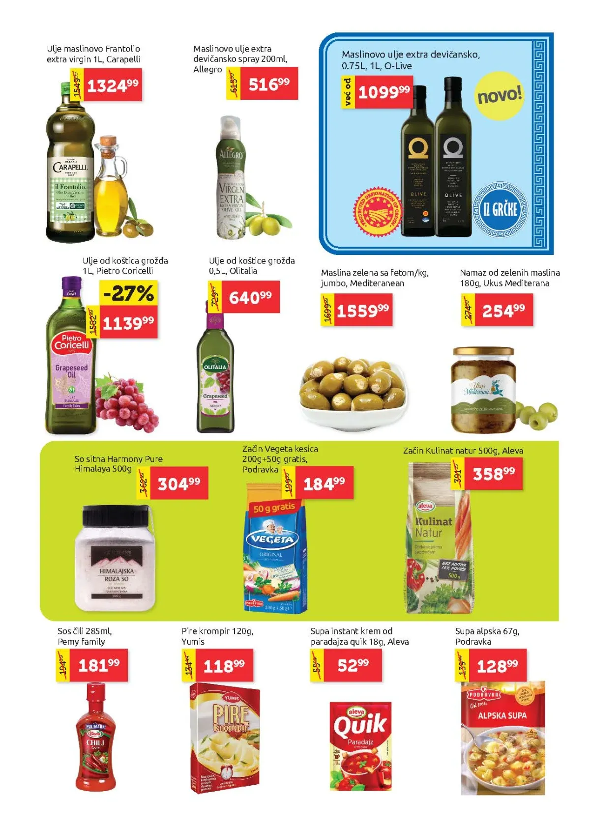 Super Vero katalog strana 9 – maslinovo ulje, masline, začini i supe