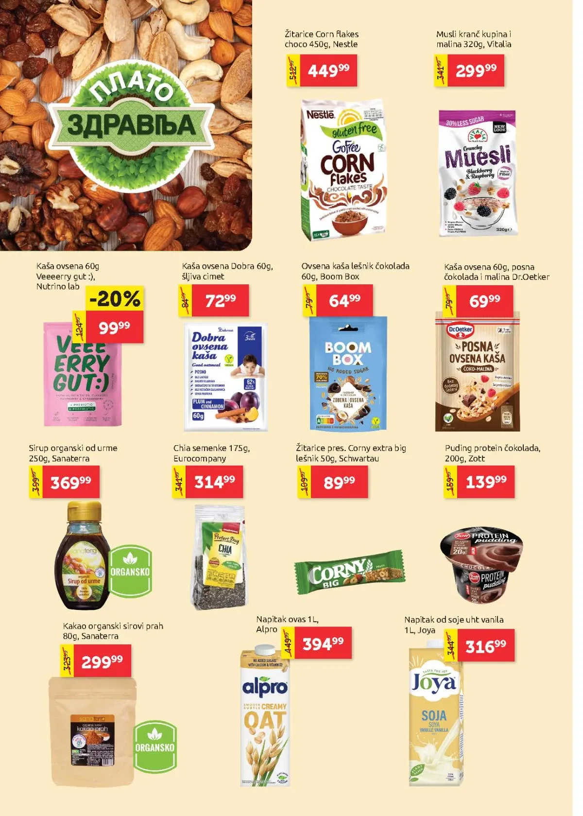Super Vero katalog strana 12 – ovsene kaše, musli i zdrava hrana
