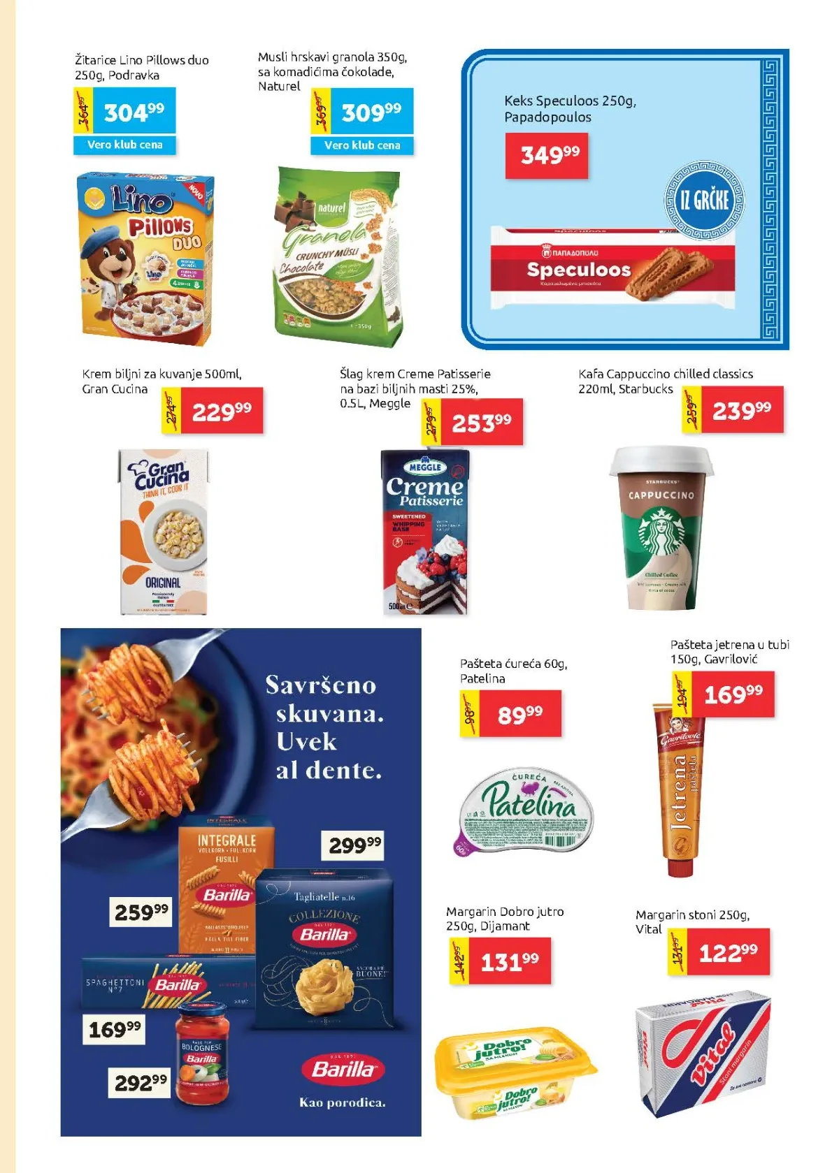 Super Vero katalog strana 13 – žitarice, kremovi, paštete i margarin