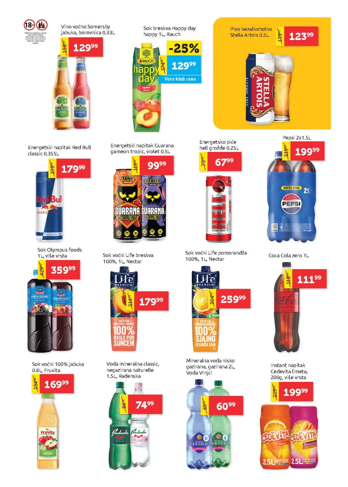 Super Vero katalog strana 19 – sokovi, energetska pića i bezalkoholna pića