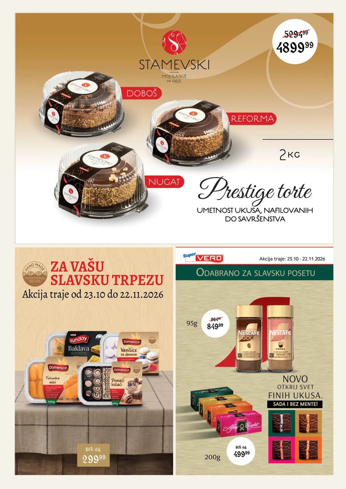 Super Vero katalog – strana 18, Stamevski Prestige torte i posebna ponuda proizvoda za slavu