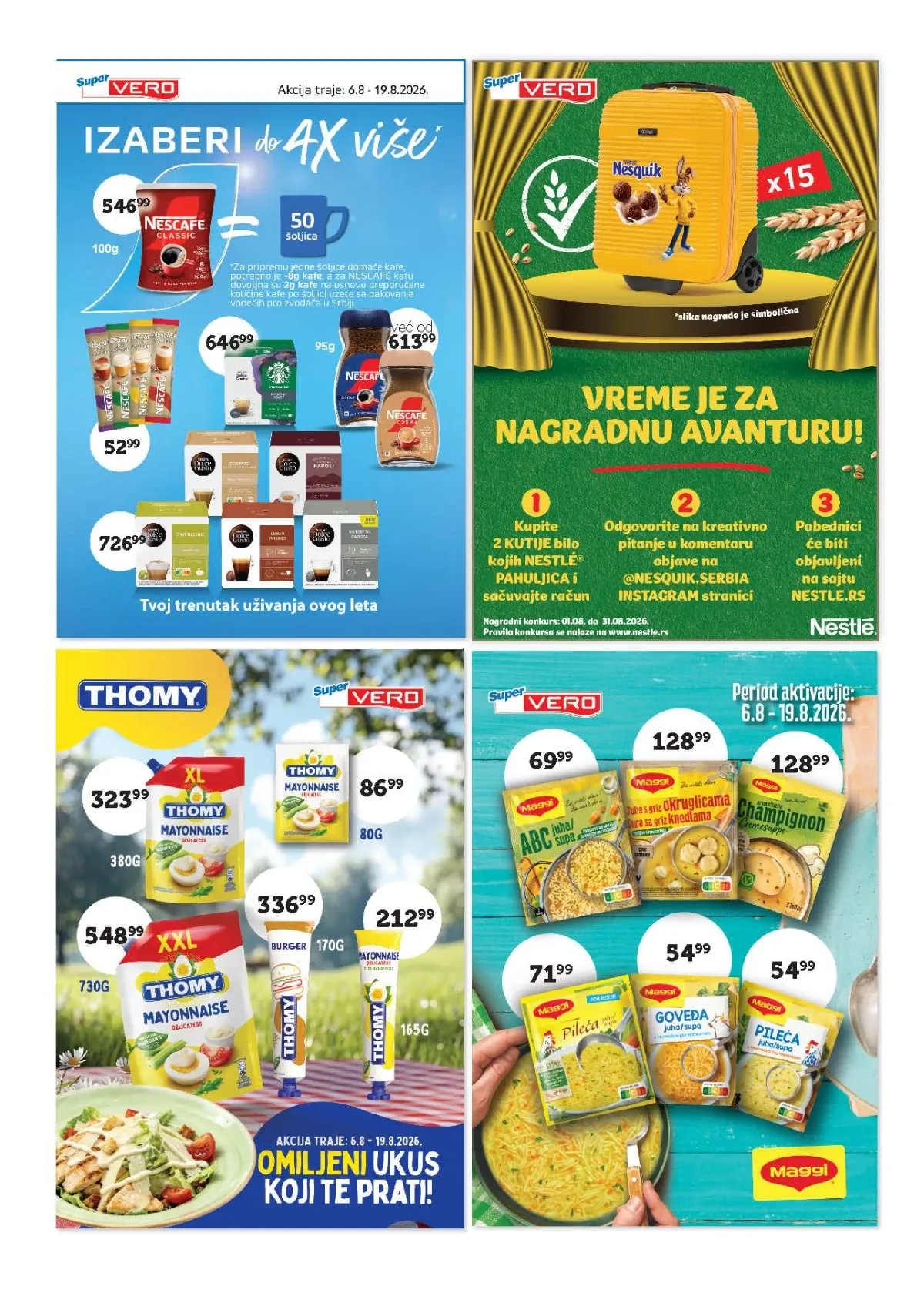 Super VERO katalog do 19.08.2026. – promotivne akcije i nagradne ponude.