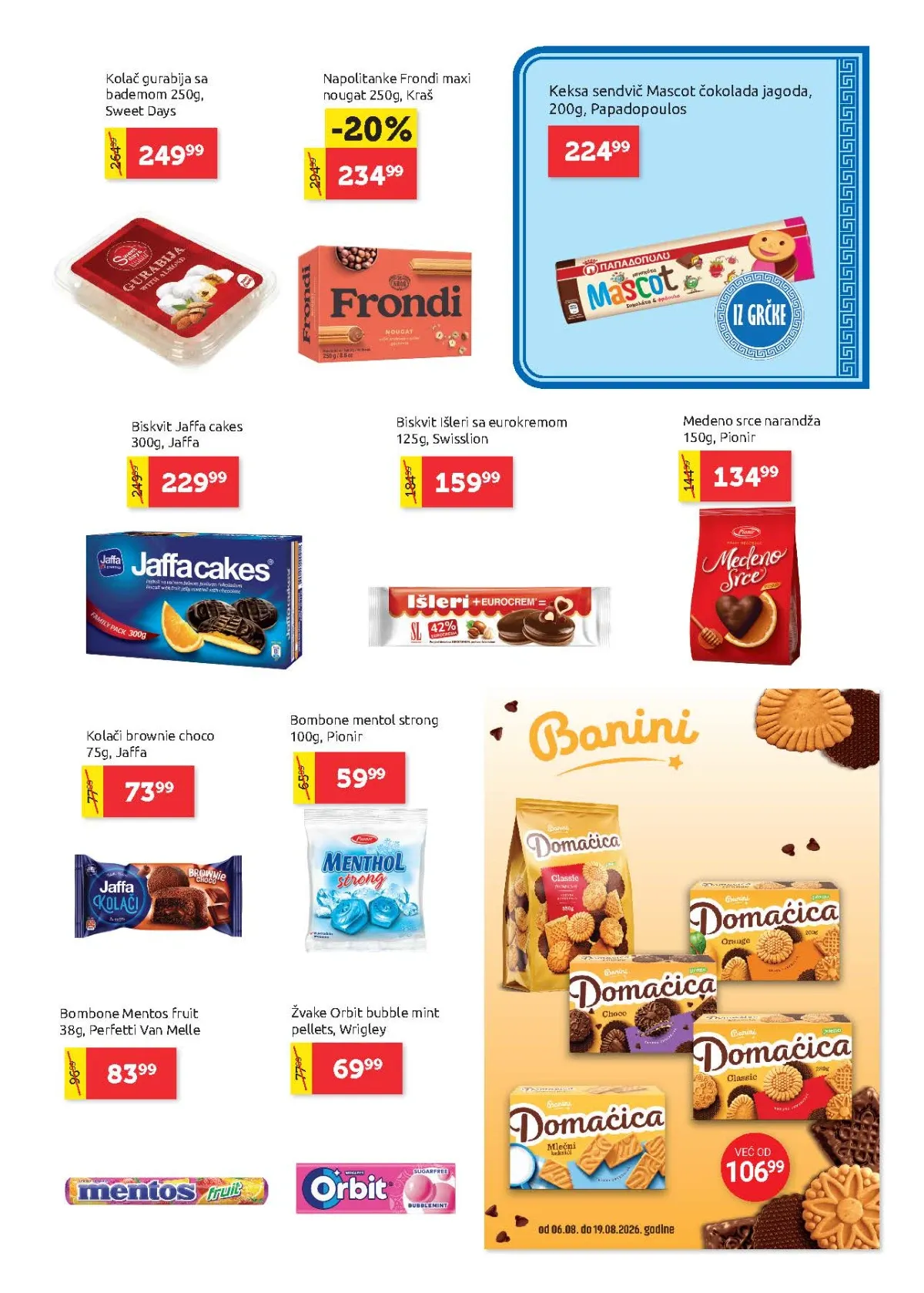 Super VERO katalog do 19.08.2026. – keksi, bombone, žvake i slatki program.