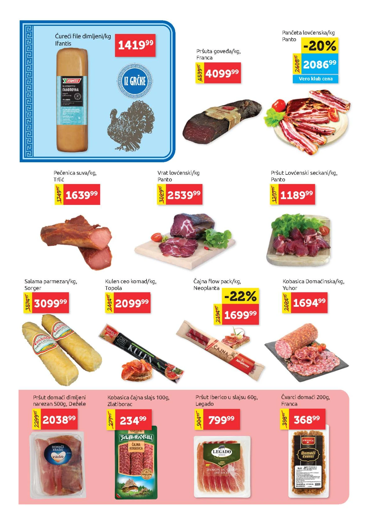 Super Vero katalog – panceta, čajna kobasica, pršuta i drugi suhomesnati proizvodi