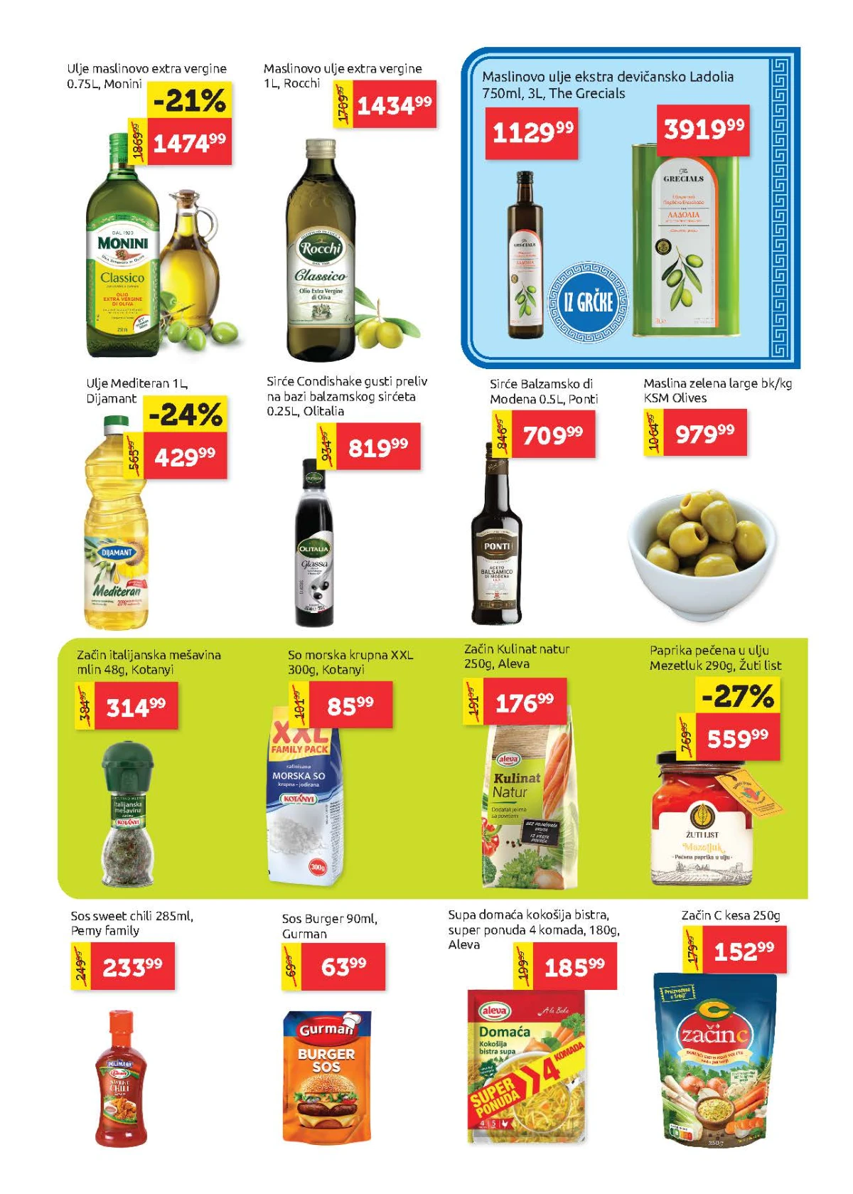 Super Vero katalog – maslinovo i suncokretovo ulje, začini, masline i pečena paprika