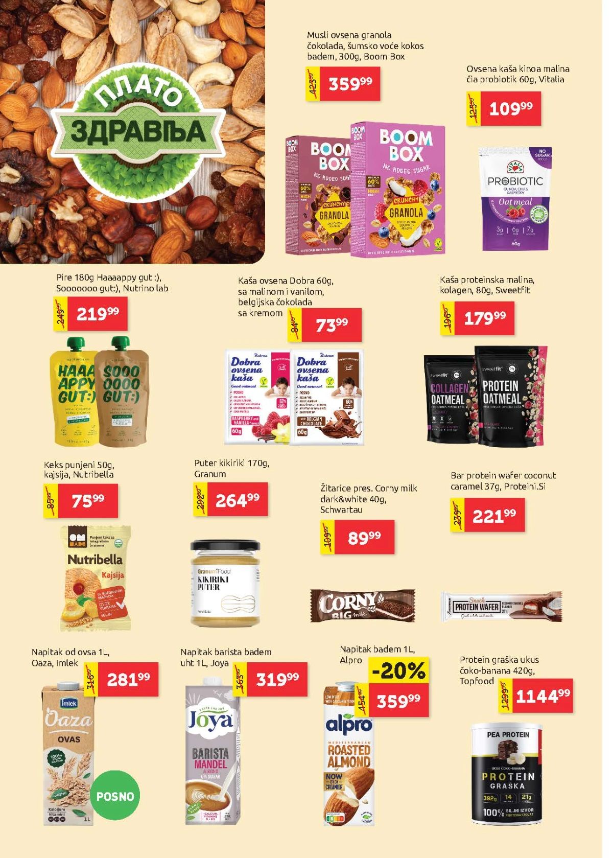 Super Vero katalog – granola, ovsene kaše, proteinski proizvodi i biljni napici