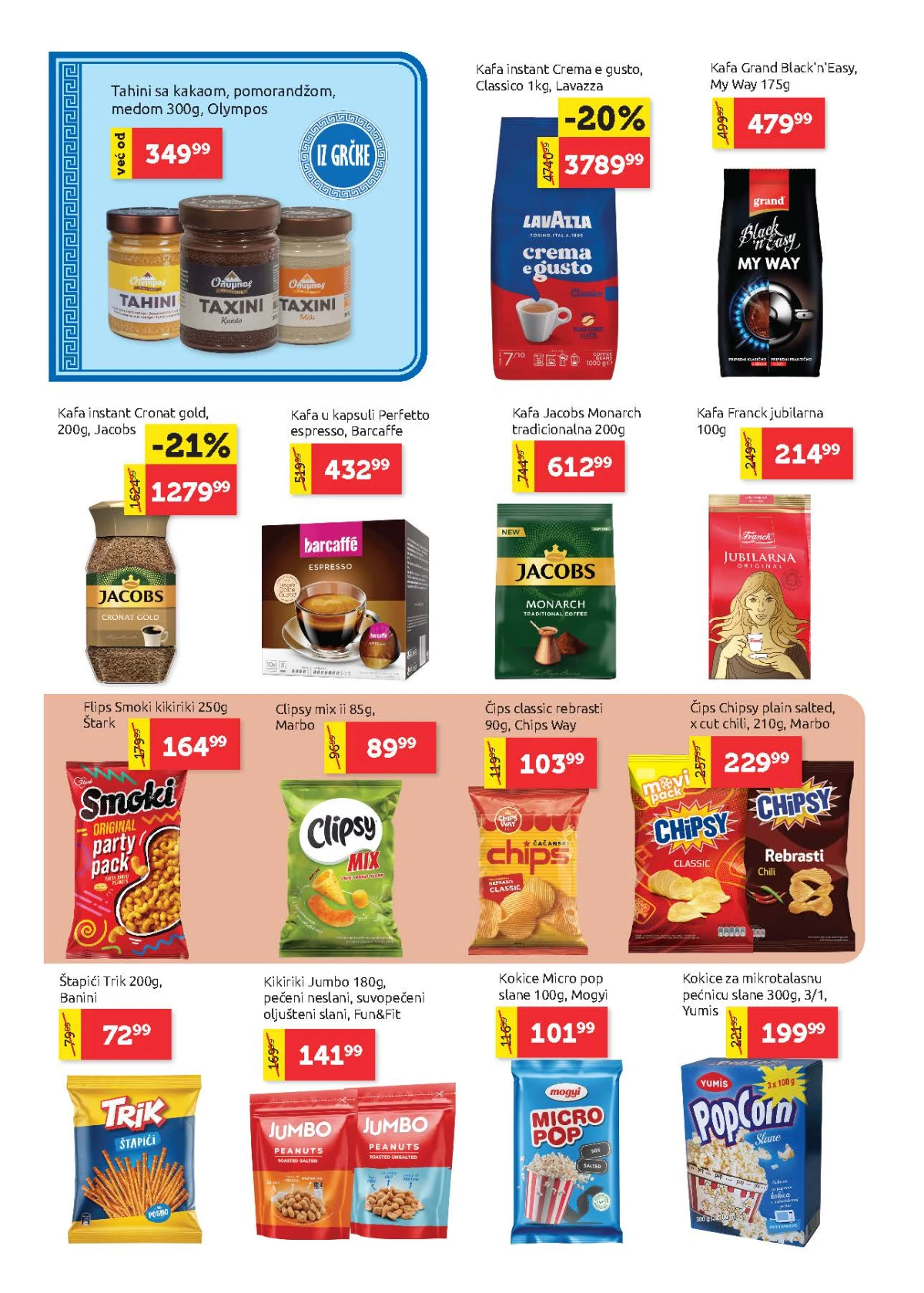 Super Vero katalog – kafa, čips, flips, kokice i druge grickalice
