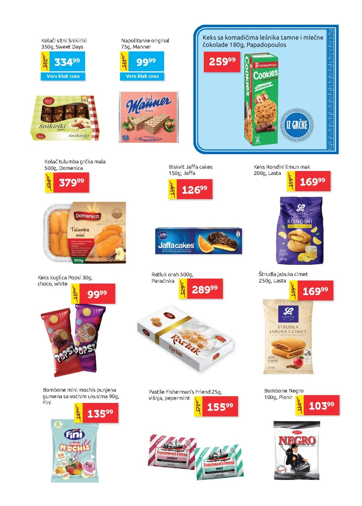 Super Vero katalog – keksevi, kolači, štrudle, ratluk i bombone