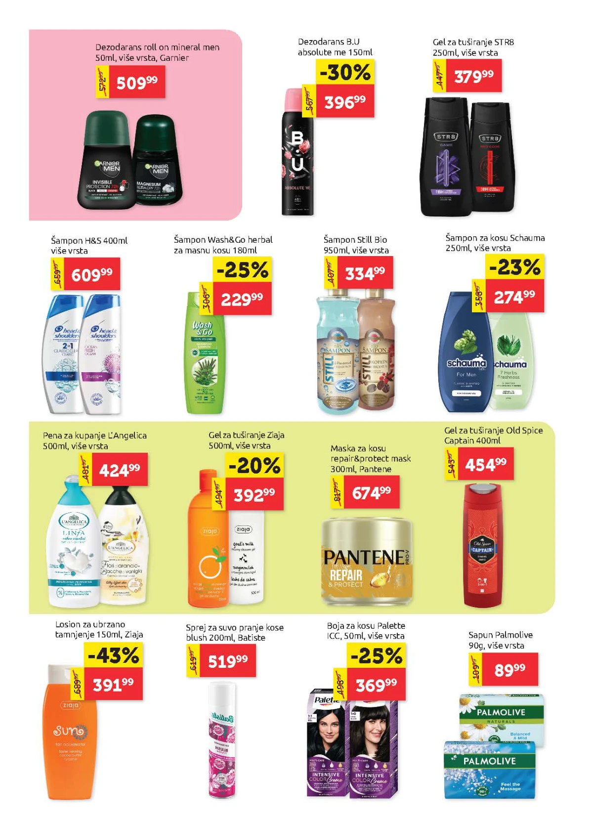Super Vero katalog – šamponi, dezodoransi, gelovi za tuširanje i proizvodi za kosu