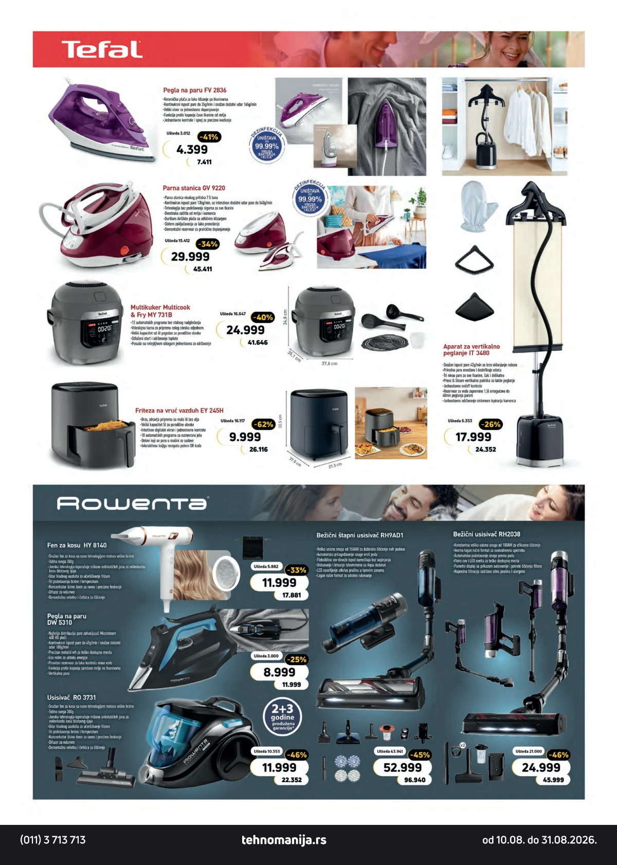 Tehnomanija katalog strana 7 – Tefal friteze, pegle i multicooker i Rowenta usisivači i fenovi