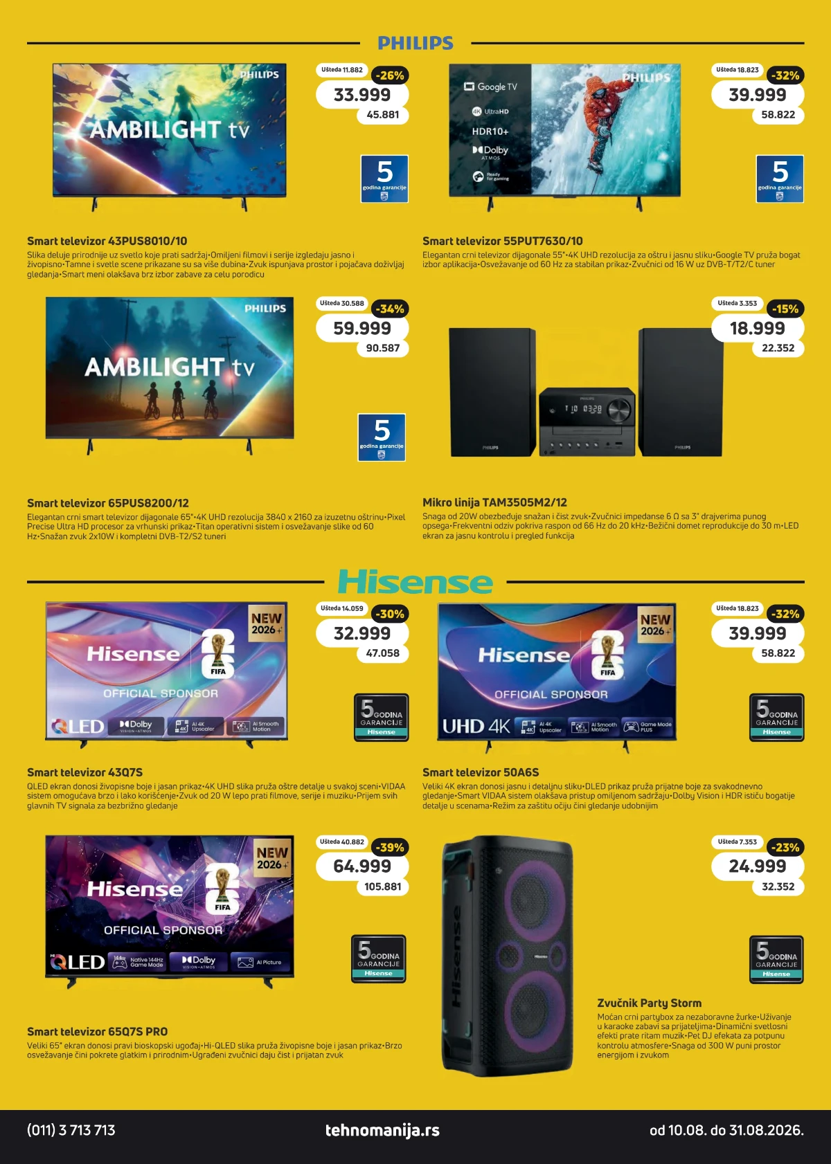Tehnomanija katalog od 10.08. do 31.08.2026. – akcijska ponuda tehnike, kućnih aparata i elektronike, strana 18