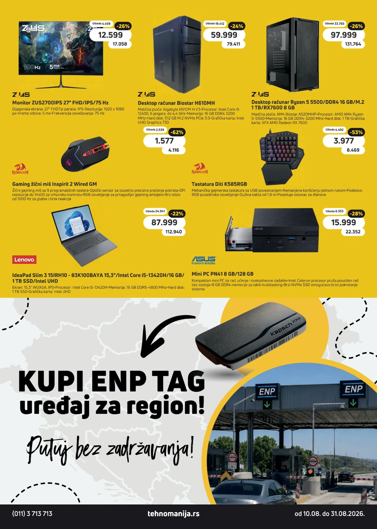 Tehnomanija katalog od 10.08. do 31.08.2026. – akcijska ponuda tehnike, kućnih aparata i elektronike, strana 21