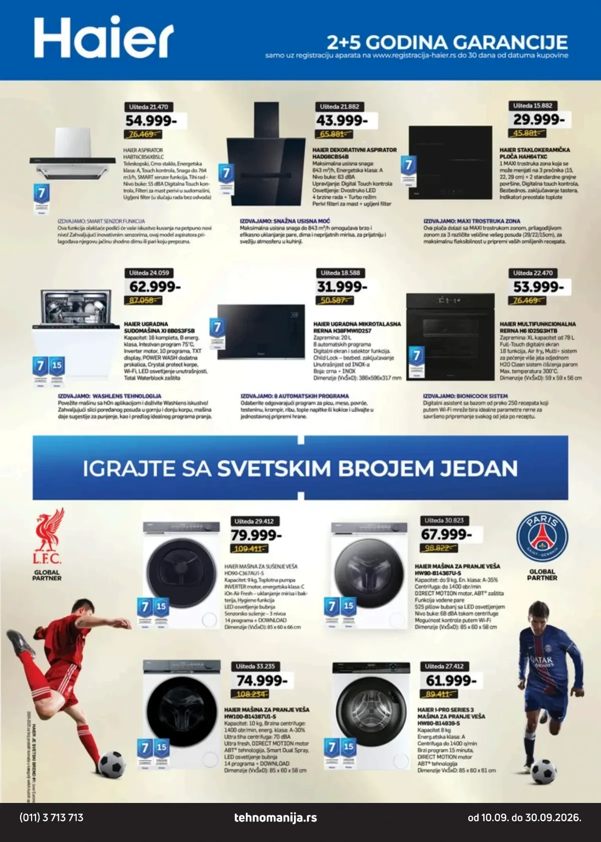 Tehnomanija katalog strana 5 – Haier aspiratori, sudomašine, mašine za veš, ploče i ugradne rerne