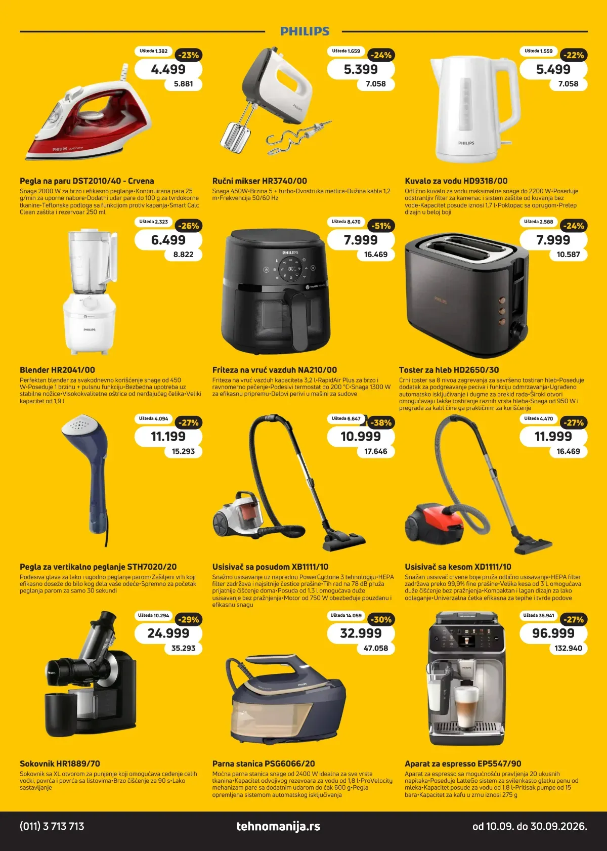 Tehnomanija katalog strana 7 – Philips friteze, blenderi, pegle, usisivači i aparati za espresso