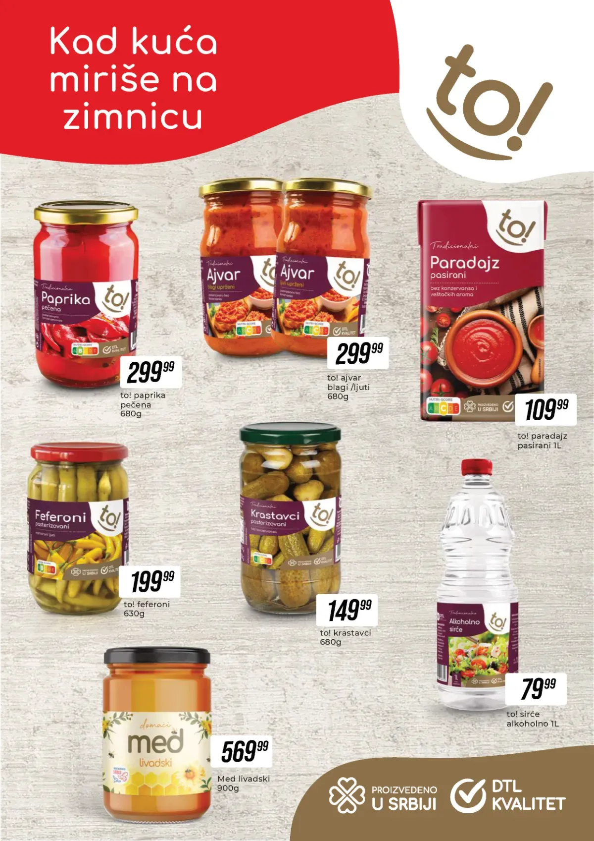 DTL Tekijanka katalog, strana 2 – ajvar, pečena paprika, kiseli krastavci i drugi proizvodi za zimnicu
