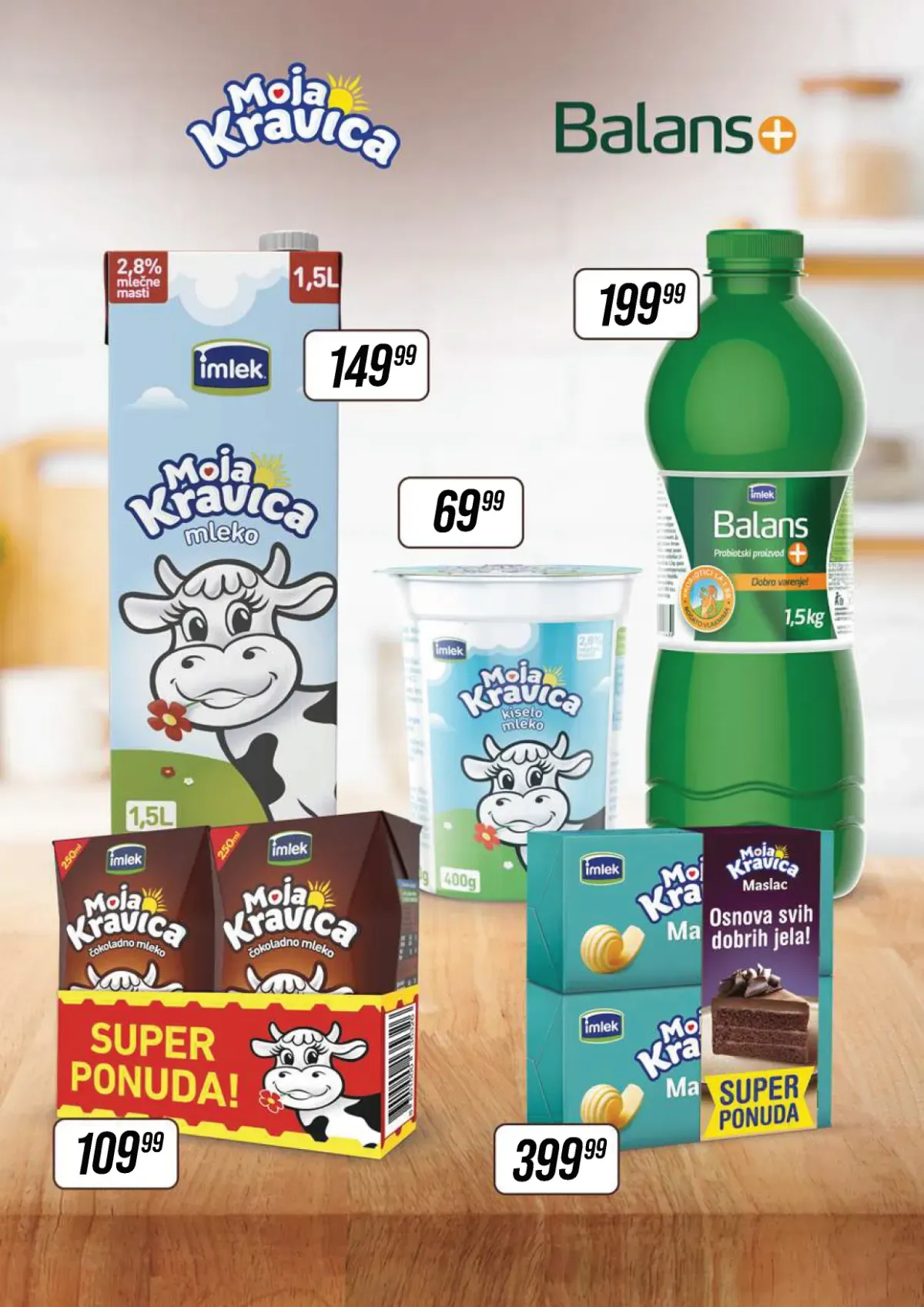 DTL Tekijanka katalog, strana 3 – Moja Kravica mleko, kiselo mleko i Balans jogurt