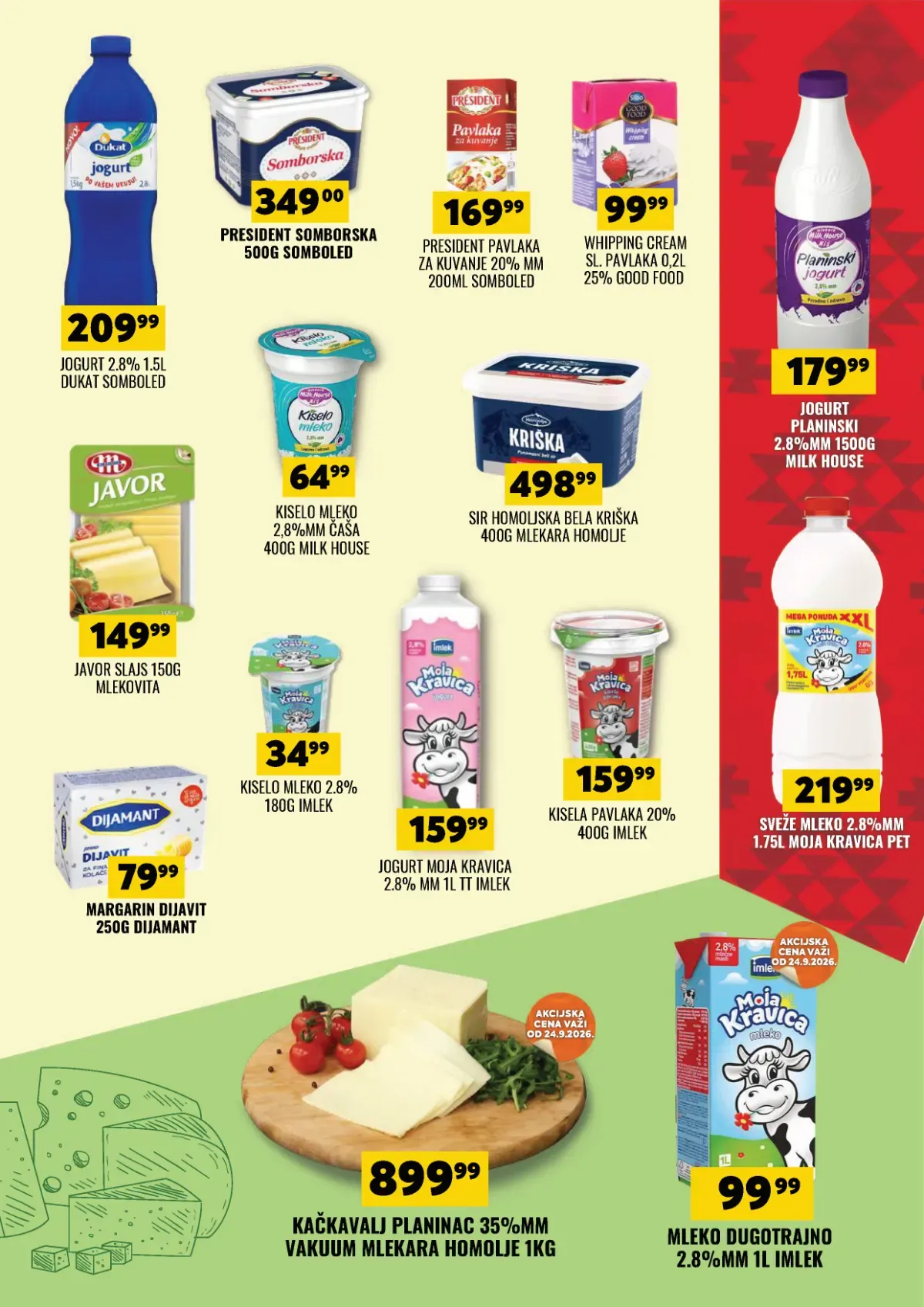 DTL Tekijanka katalog, strana 5 – jogurt, pavlaka, mleko i sirevi