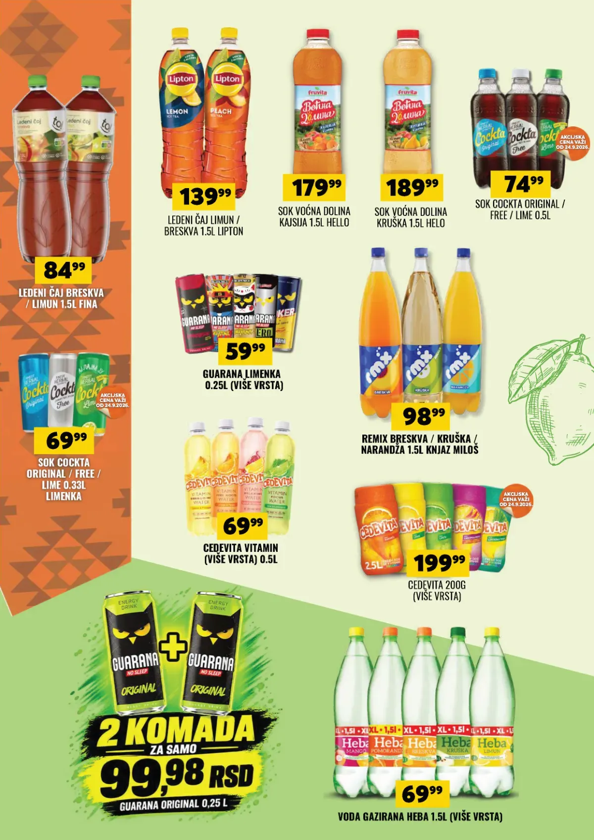 DTL Tekijanka katalog, strana 10 – Cockta, voćni sokovi, ledeni čaj i energetski napici