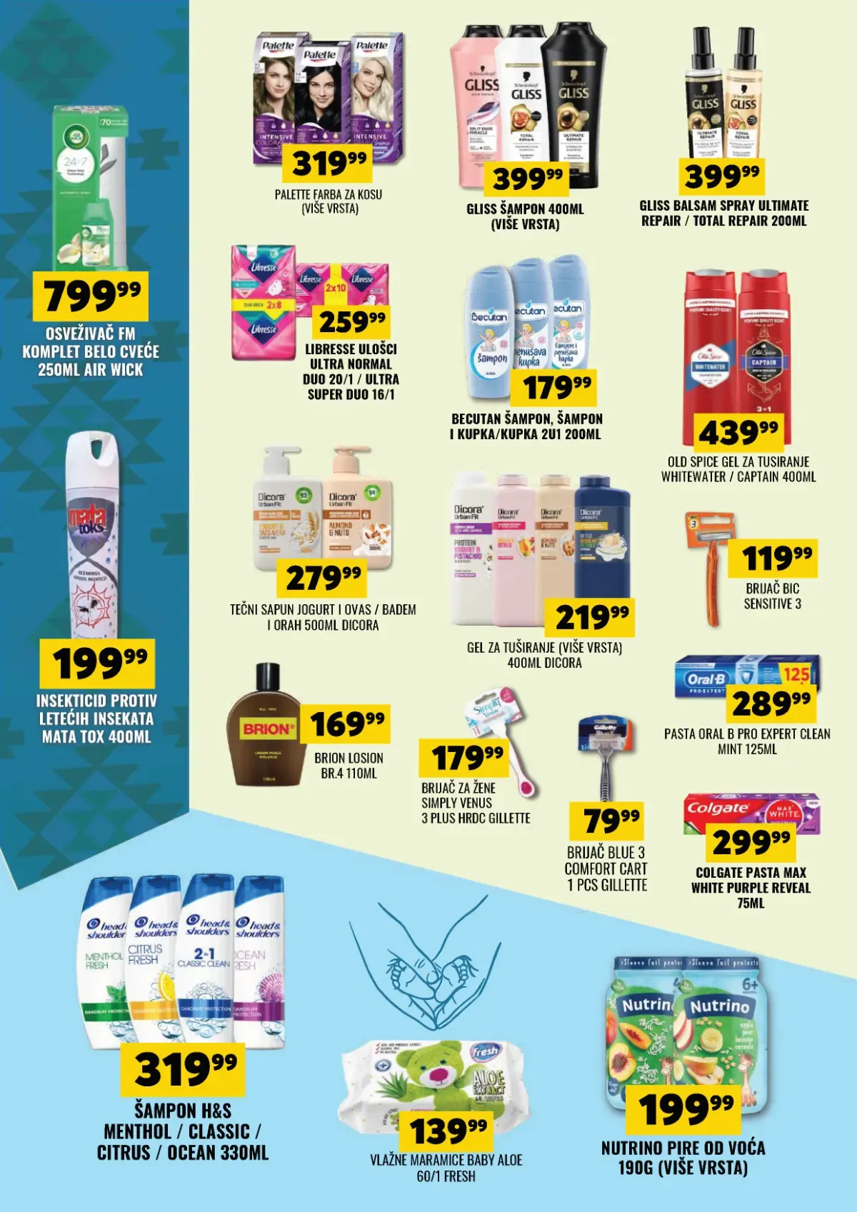 DTL Tekijanka katalog, strana 14 – šamponi, farbe za kosu, ulošci i proizvodi za ličnu higijenu