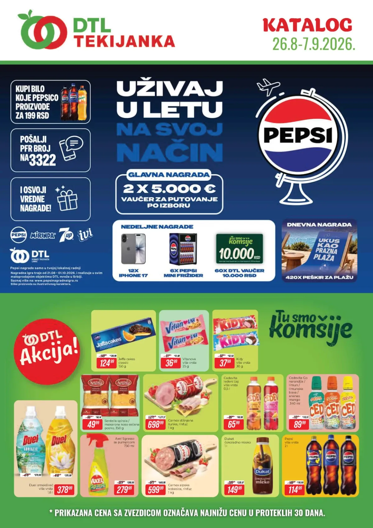 DTL Tekijanka katalog od 26.08. do 07.09.2026. – Jaffa Cakes, Carnex proizvodi i velika nagradna igra