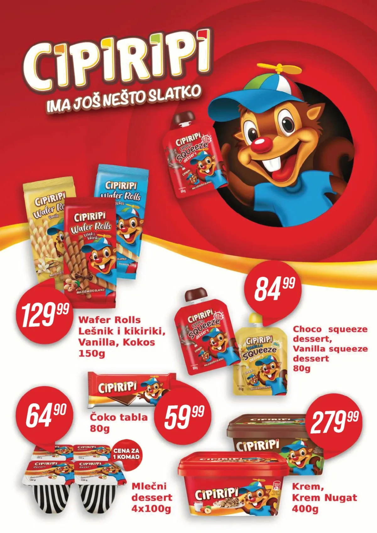 DTL Tekijanka katalog do 07.09.2026. – Cipiripi wafer rolls i Cipiripi čoko tabla