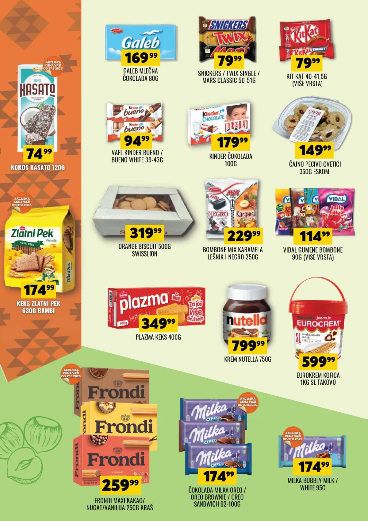 DTL Tekijanka katalog do 07.09.2026. – Plazma keks i Kinder čokolada
