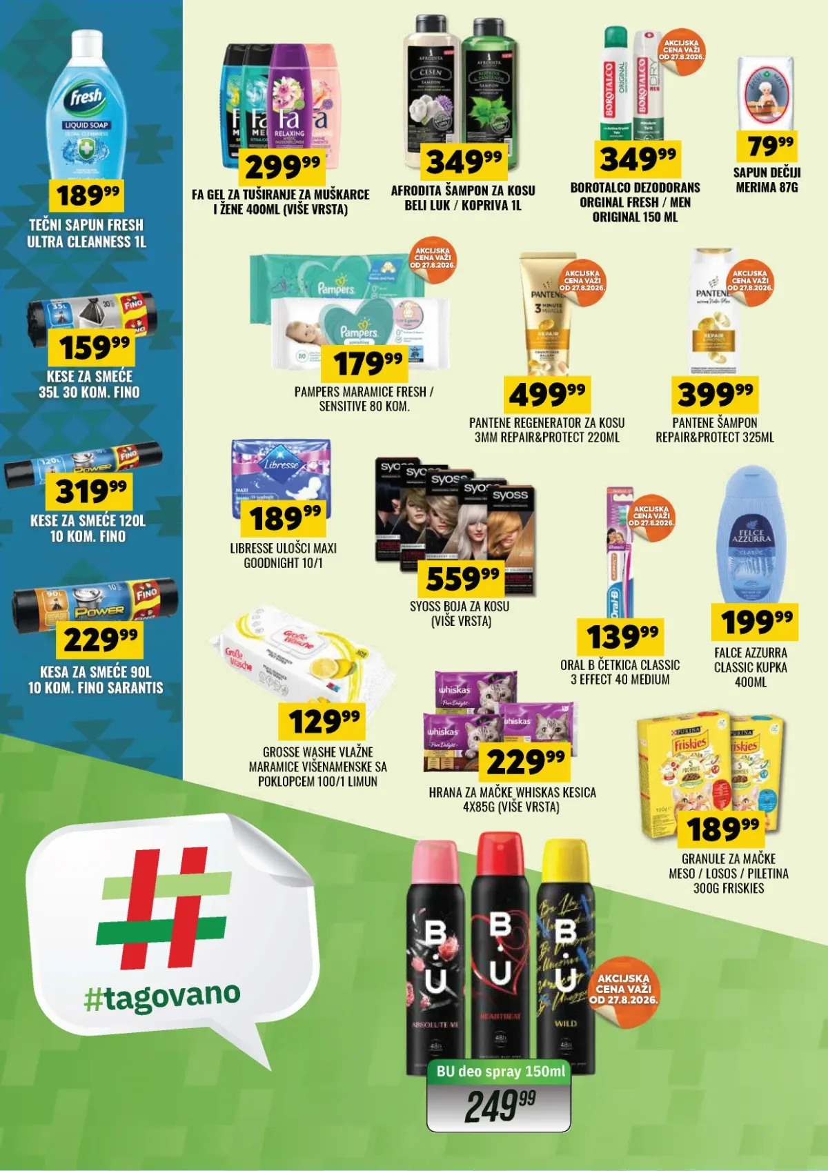 DTL Tekijanka katalog do 07.09.2026. – Afrodita šampon i Fa gel za tuširanje