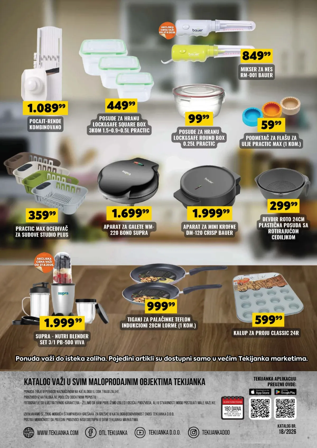 DTL Tekijanka katalog do 07.09.2026. – Bauer mikser za nes i Practic posude za hranu