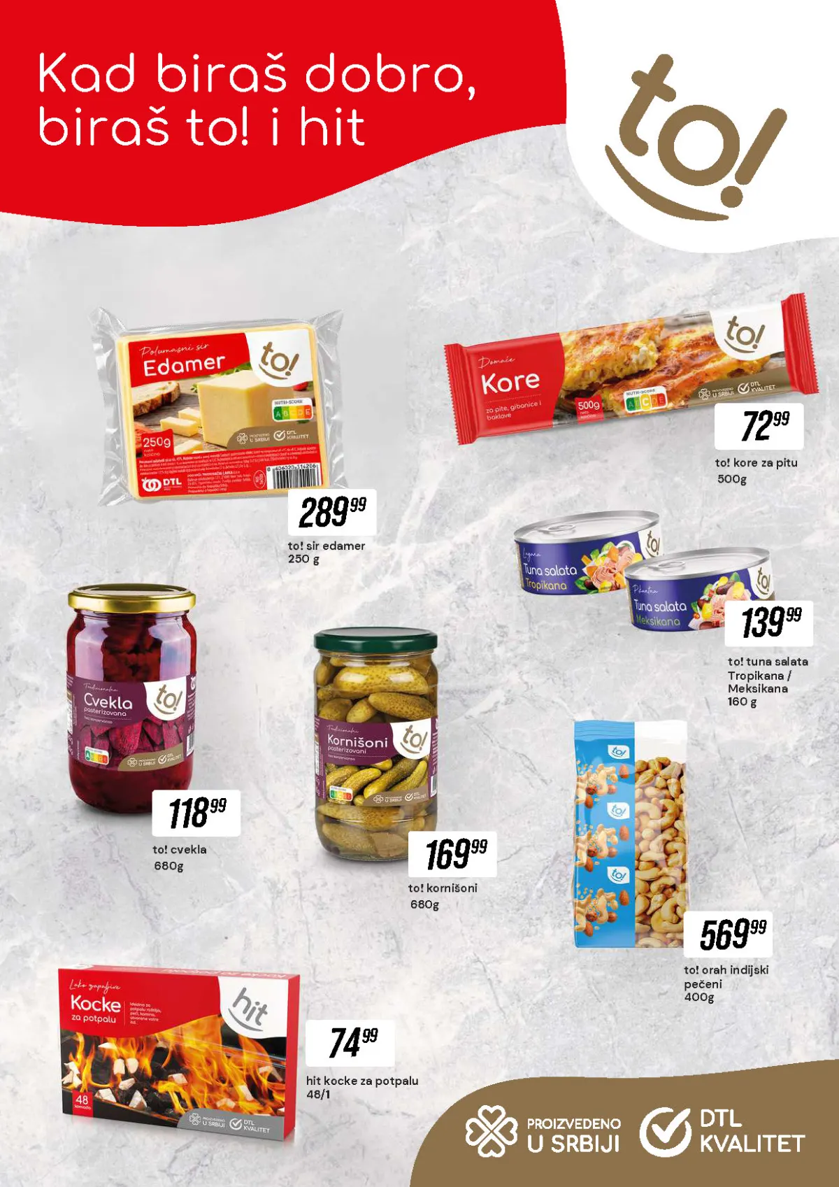 DTL Tekijanka katalog 07–19.10.2026., strana 2 – to! sir edamer, kore za pitu, tuna salata i zimnica
