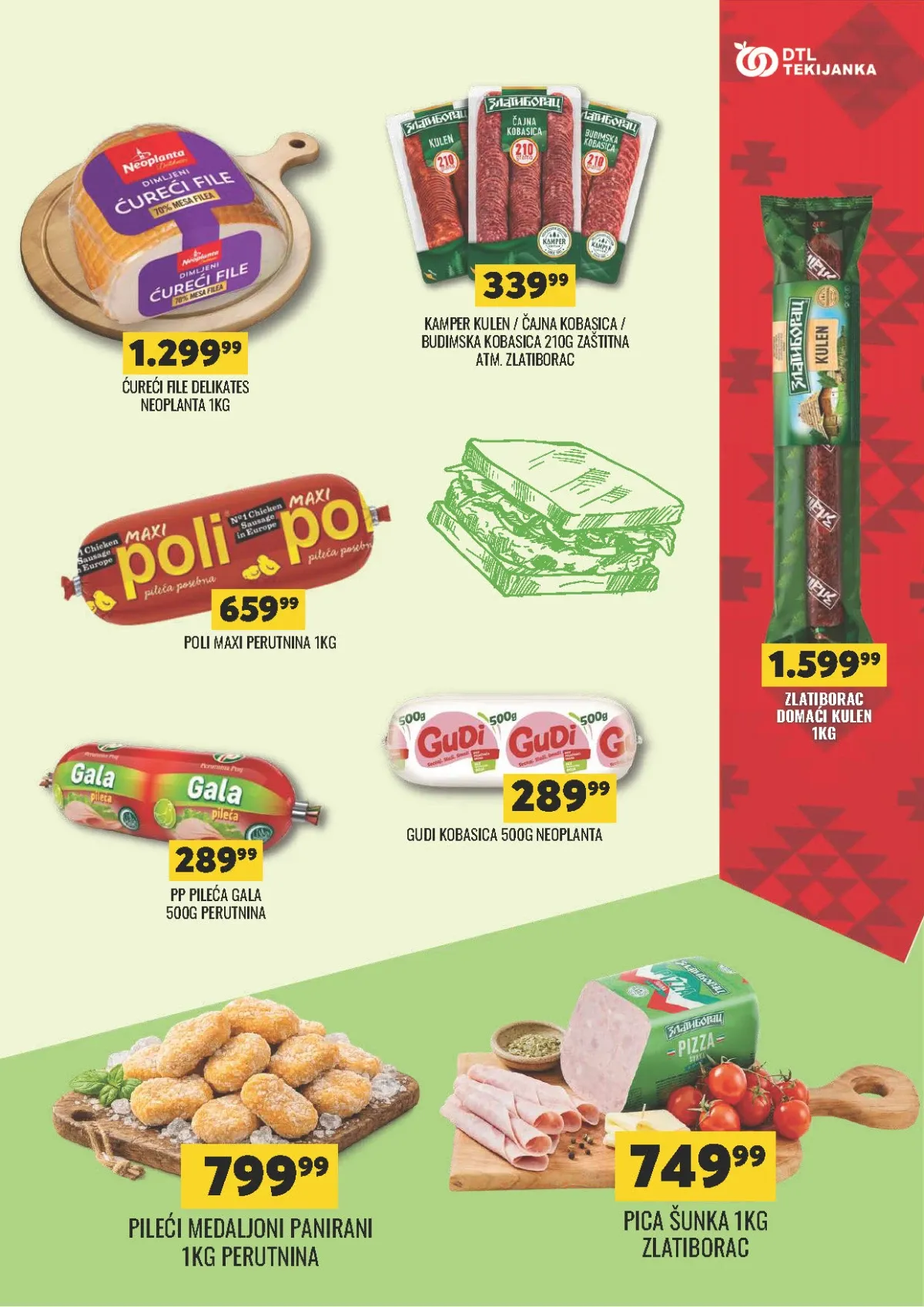 DTL Tekijanka katalog – Zlatiborac, Neoplanta i Perutnina proizvodi