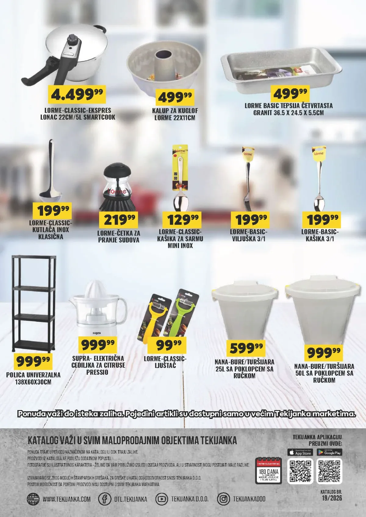 DTL Tekijanka katalog – posuđe, kuhinjski pribor i proizvodi za domaćinstvo