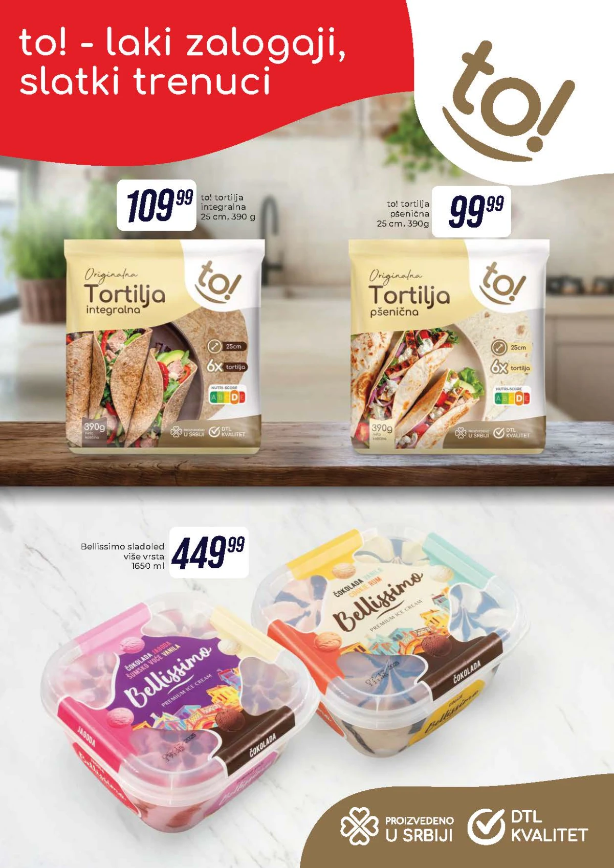 DTL Tekijanka katalog do 24.08.2026. – TO! tortilje i Bellissimo sladoled po akcijskim cenama
