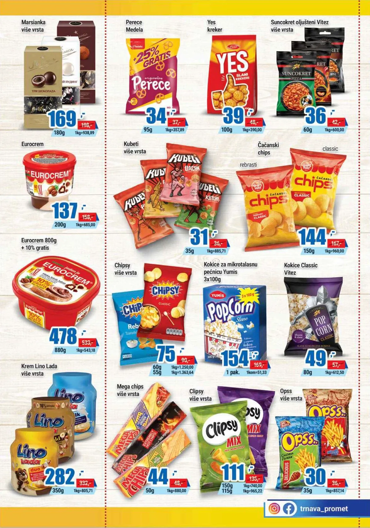 Trnava Promet katalog – kafa, kakao, čokolade, keksevi i grickalice