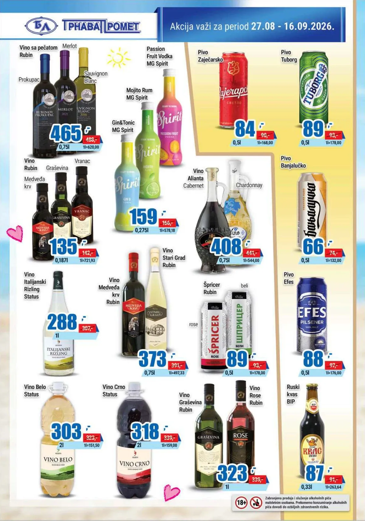 Trnava Promet katalog – vina, pivo i alkoholna pića po akcijskim cenama