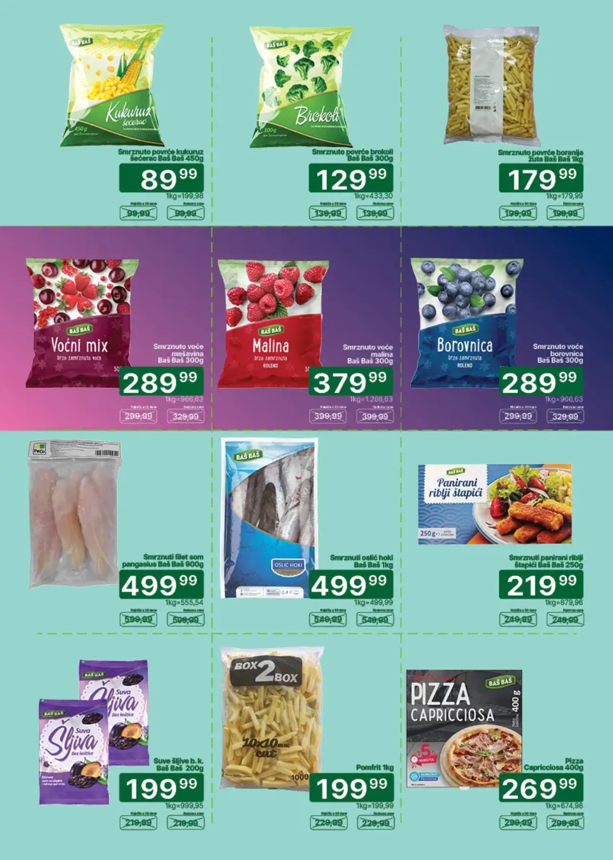 Univerexport katalog strana 2 – pirinač, zamrznuto voće, riba i gotova jela po akcijskim cenama