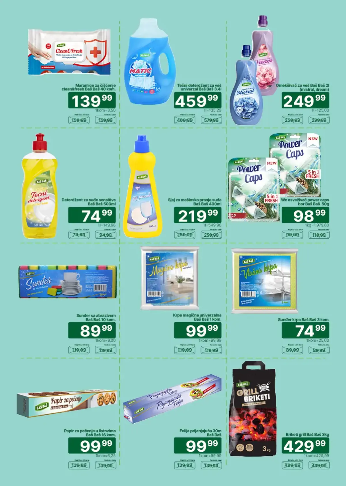 Univerexport katalog strana 15 – deterdženti, omekšivači, sredstva za čišćenje i kućna hemija