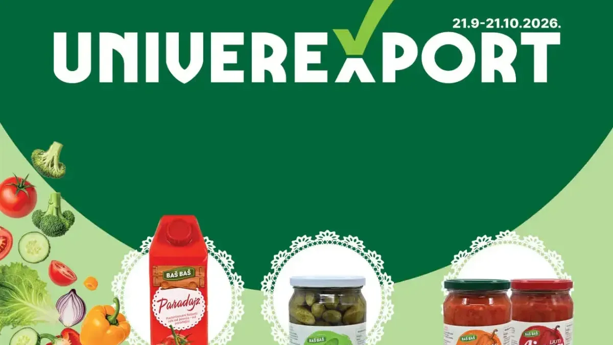 Univerexport Zimnica akcija od 21.09. do 21.10.2026. – paradajz, kornišoni, ajvar, krastavci i cvekla po akcijskim cenama