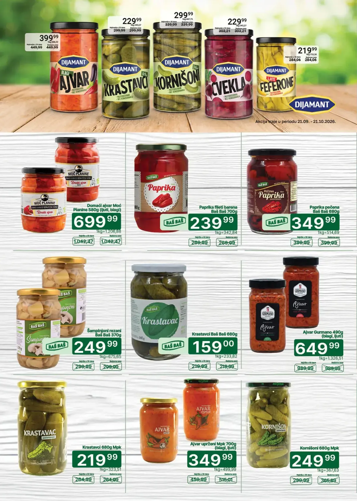 Univerexport Zimnica akcija, strana 2 – Dijamant ajvar, krastavci, kornišoni, paprika i cvekla