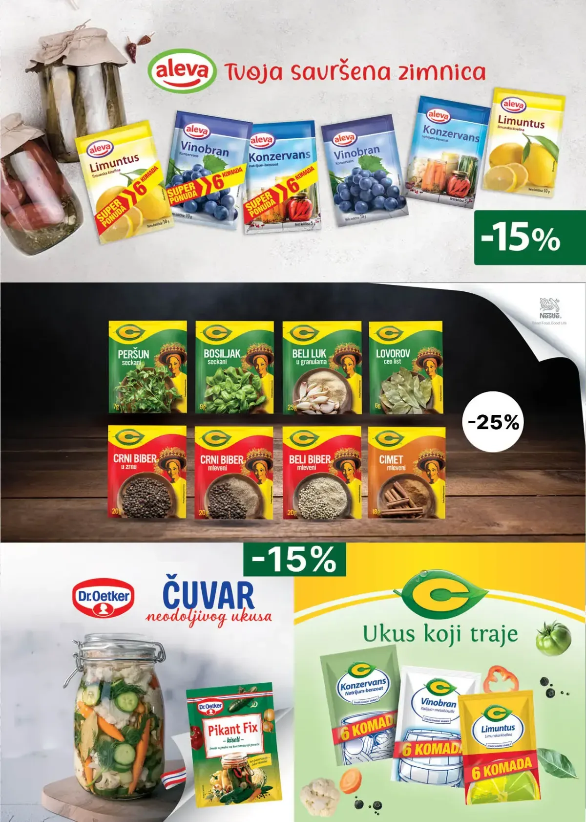 Univerexport Zimnica akcija, strana 10 – Aleva i C začini, konzervans, vinobran, limuntus i pikant fiks