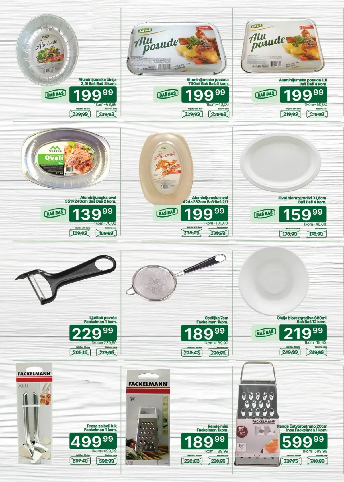 Univerexport Zimnica akcija, strana 12 – aluminijumske posude, cediljke, ljuštilice, rende i presa za beli luk