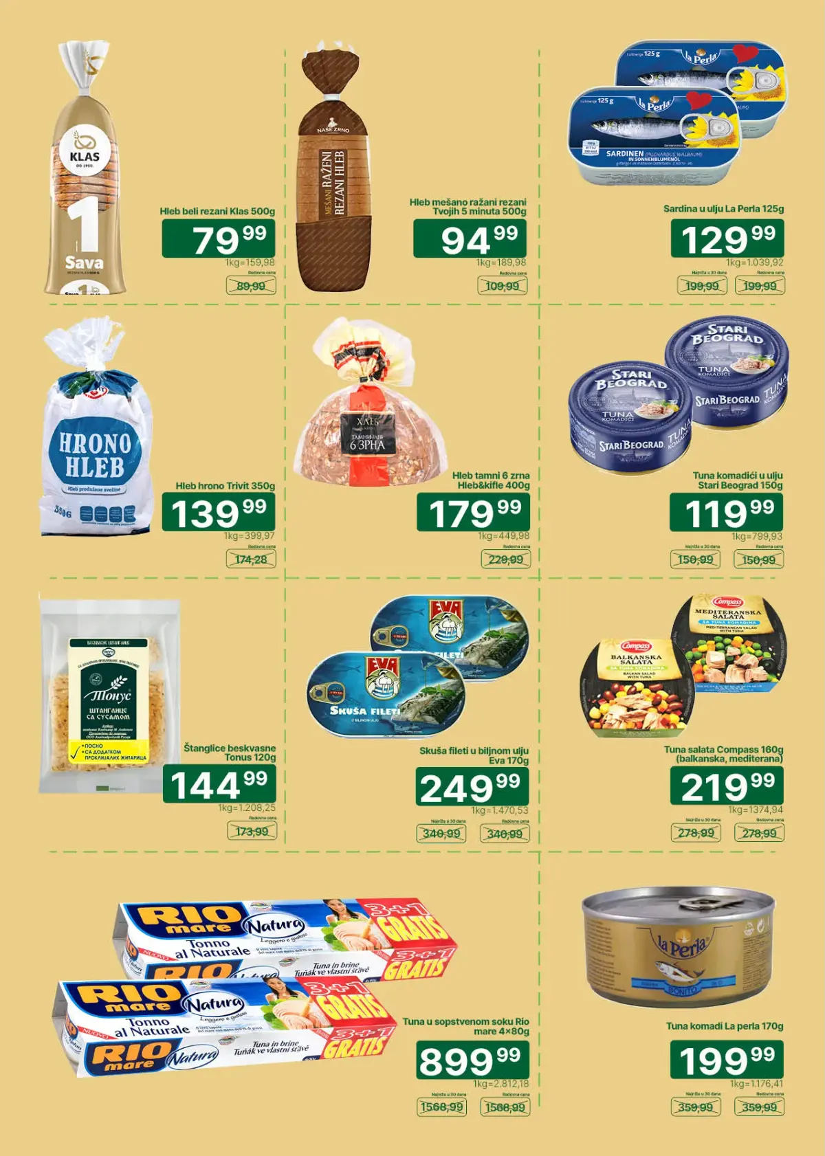 Univerexport katalog do 15.10.2026. – pekarski proizvodi, salate i riba