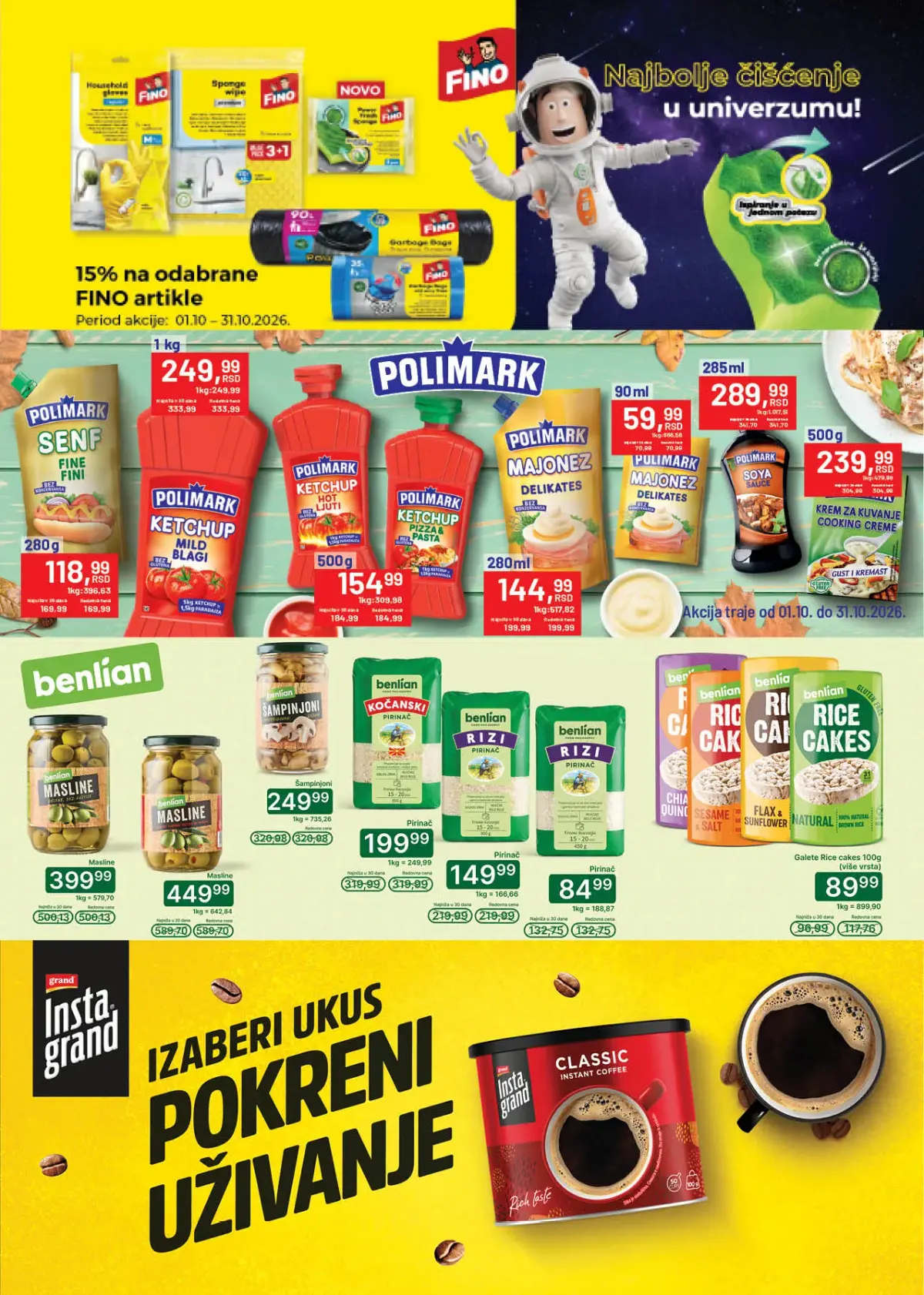 Univerexport katalog do 15.10.2026. – Polimark, Benlian i Grand akcije