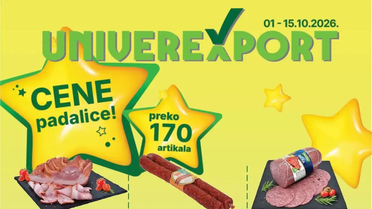 Univerexport CENE PADALICE od 01. do 15.10.2026. – preko 170 artikala po sniženim cenama