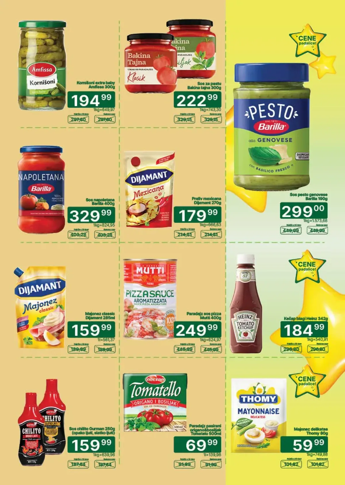 Univerexport katalog strana 14 – krastavci, paradajz sos, pesto, majonez i kečap na akciji